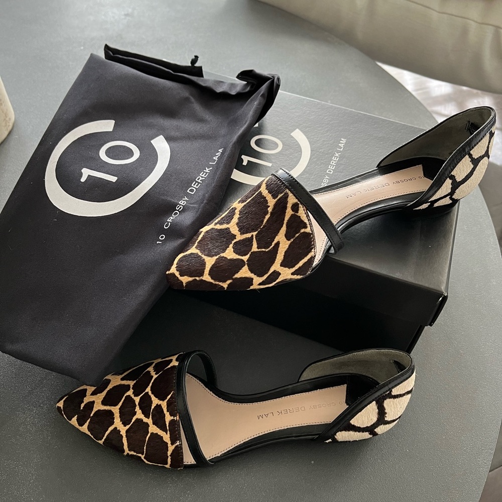10 Crosby Derek Lam animal print flat
